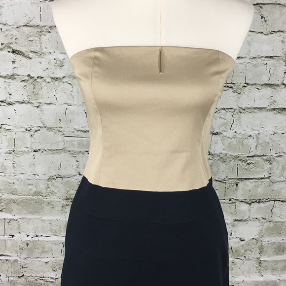 Theory Trela Colorblock Khaki & Navy Dress NWT - Picture 3 of 8